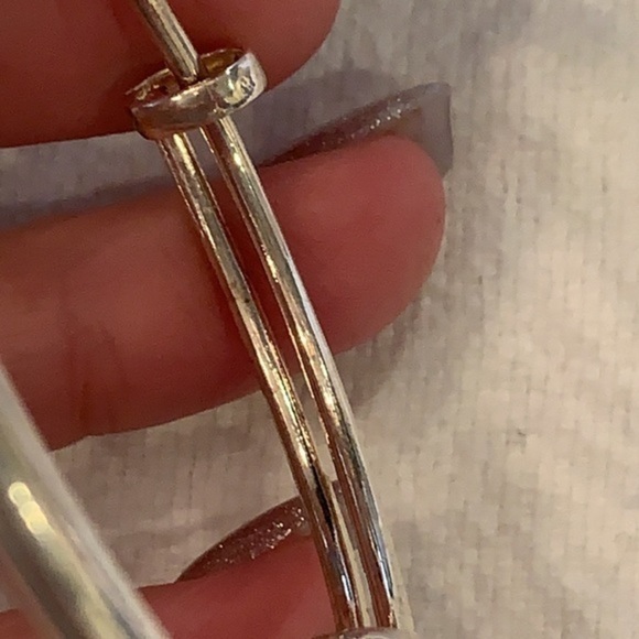 💐5/25 silver tone simple minimalist size small bracelet bangle - Picture 4 of 9